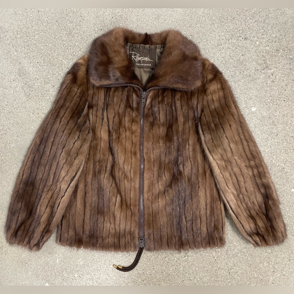 RARE Vintage EUC Robinson’s California Brown Mink Fur Coat